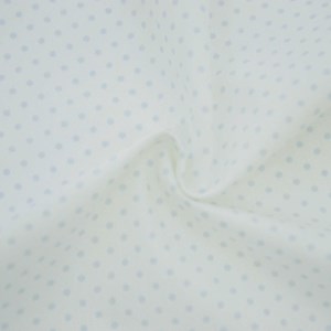 Tricoline Estampada Silky Arinete Branco com Azul Claro