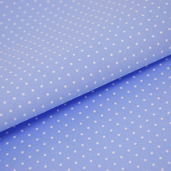 Tricoline Estampada Silky Confeti Azul com Branco