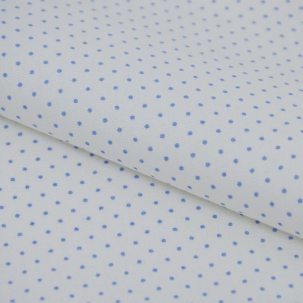 Tricoline Estampada Silky Confeti Branco com Azul