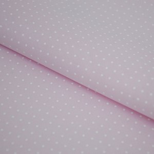 Tricoline Estampada Silky Confeti Rosa com branco