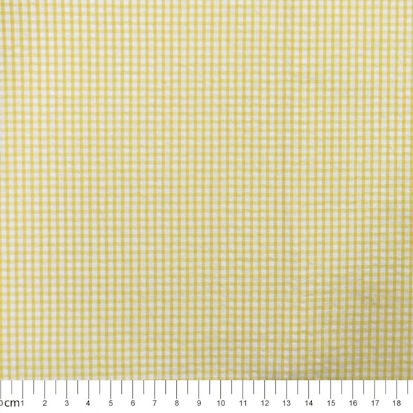 Tecido Tricoline Fio Tinto - Xadrez Amarelo 8mm - 50cm X150cm