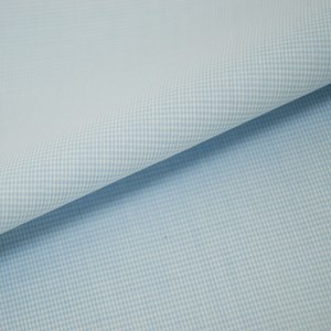 Tricoline Vichy Job X1 Azul Claro  - 83% algodão e 17% poliéster